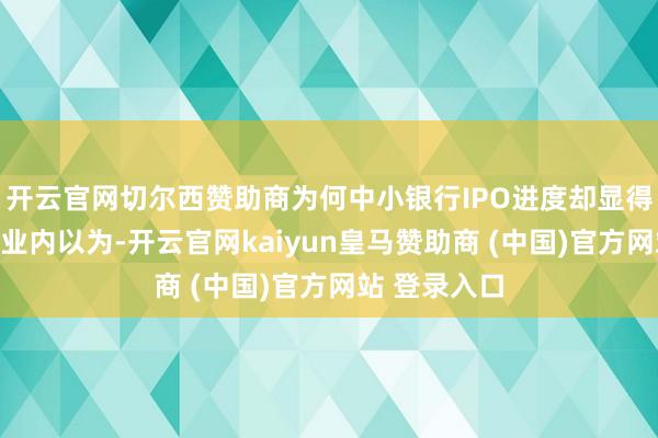 开云官网切尔西赞助商为何中小银行IPO进度却显得步调维艰？业内以为-开云官网kaiyun皇马赞助商 (中国)官方网站 登录入口