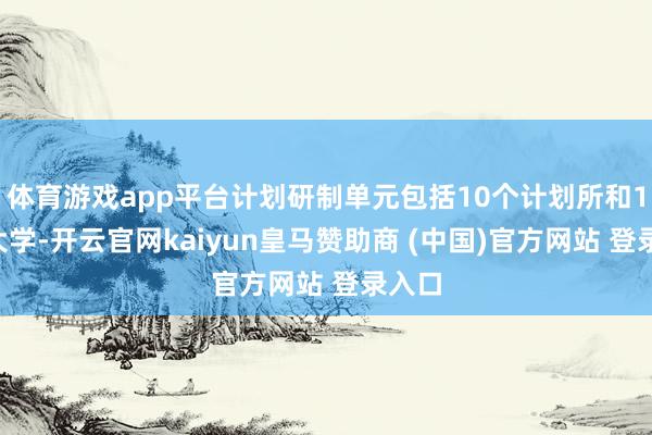 体育游戏app平台计划研制单元包括10个计划所和11所大学-开云官网kaiyun皇马赞助商 (中国)官方网站 登录入口