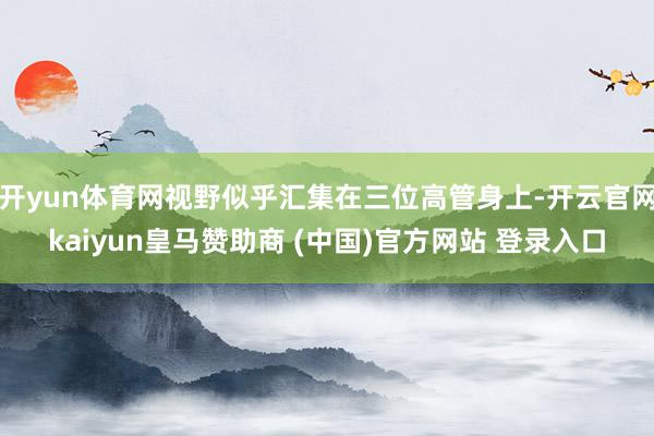 开yun体育网视野似乎汇集在三位高管身上-开云官网kaiyun皇马赞助商 (中国)官方网站 登录入口