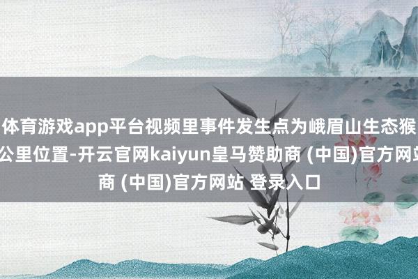 体育游戏app平台视频里事件发生点为峨眉山生态猴区上行约1公里位置-开云官网kaiyun皇马赞助商 (中国)官方网站 登录入口