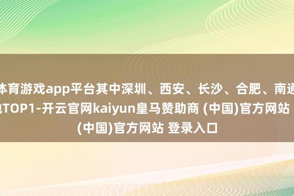 体育游戏app平台其中深圳、西安、长沙、合肥、南通排行当地TOP1-开云官网kaiyun皇马赞助商 (中国)官方网站 登录入口