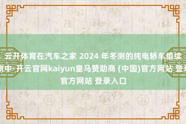 云开体育在汽车之家 2024 年冬测的纯电轿车组续航实测中-开云官网kaiyun皇马赞助商 (中国)官方网站 登录入口