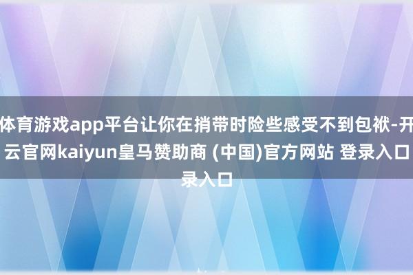 体育游戏app平台让你在捎带时险些感受不到包袱-开云官网kaiyun皇马赞助商 (中国)官方网站 登录入口